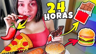 NAMORADA 24 HORAS só COMENDO COMIDA de EMOJI 🍫🍄