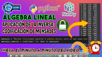 🐍+💬 Codificación de mensajes: Aplicación de la inversa de una matriz | Numpy | Python │¡Muy Básico!