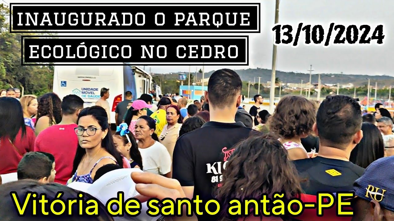 UMA MULTIDÃO A ESPERA DA INAUGURAÇÃO DO PARQUE ECOLÓGICO NO CEDRO/VITÓRIA DE SANTO ANTÃO-PE