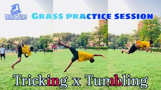 Grass practice session | Tricking | Tumbling || Mahesh Vishwakarma