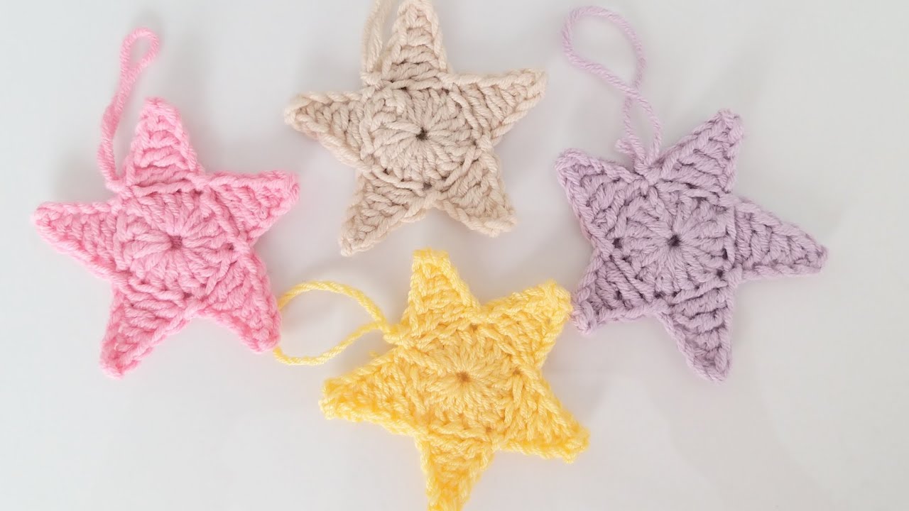 كروشيه نجمة للتزين star