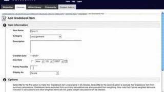 02 Blackboard Gradebook - Adding Assignments