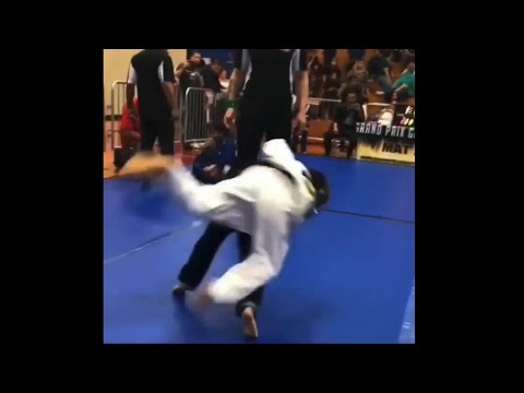 INSANE Judo girl makes little boy cry 😂 #Shorts