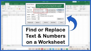 How To Find Or Replace Text And Numbers On A Worksheet Excel