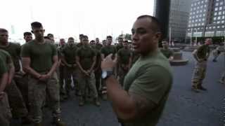 Motivating Gunny Tells Marines Why Ground Zero Run Matters - Fleet Week New York 2012
