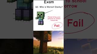 POV: Who is Worest Enemy 😂 #minecraft #shorts