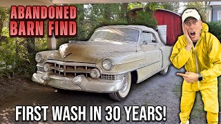 First Wash in 30 Years: ABANDONED Barn Find Cadillac! | Car Detailing Restoration