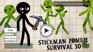 Stickman Zombie Survival 3D - gameplay (2D art first person shooter) screenshot 4