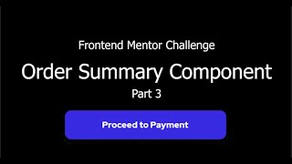Frontend Mentor 1.3 - Order Summary Component - CTA