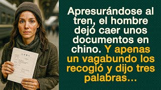 Apresurándose Al Tren, El Hombre Dejó Caer Unos Documentos En Chino. Y Apenas Un Vagabundo...