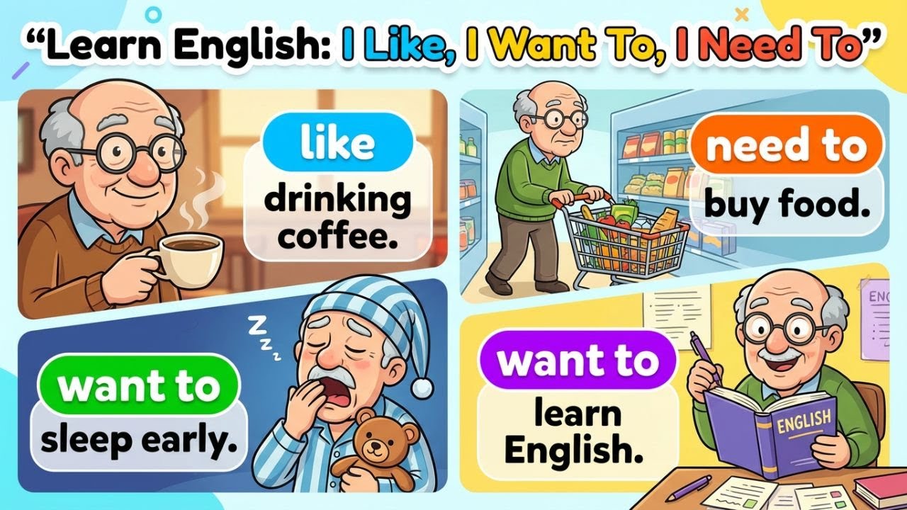 Start Speaking English Now 🗣️🇺🇸 | I Like, I Want To, I Need To