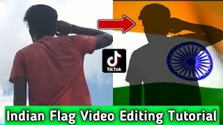 TikTok Par Indian Flag Background Video Kaise Banaye || TikTok Indian Flag 15Th August Video Editing screenshot 5