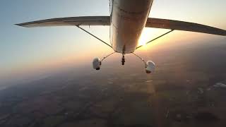 Sunrise Over the Mountains in  a  Cessna 150J (N51224)  -  HD 1080p