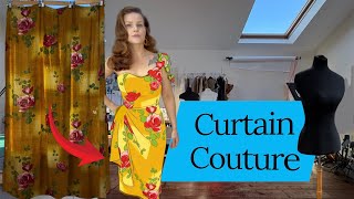 I Made a Uniquely Beautiful Dress From a Vintage Curtain (Extreme Upcycling Challenge)