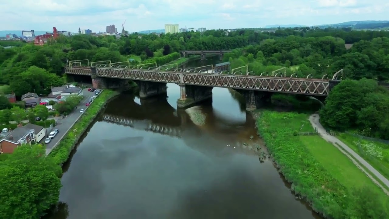 2022 June - Flight over Old Penwortham Bridge 
