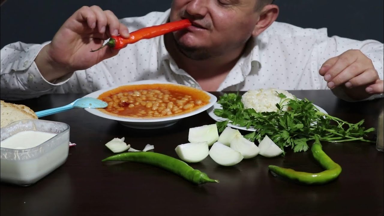 ASMR TURKİSH KURU FASULYE PİLAV SOĞAN DRY BEAN RICE ONIONS Wonderfull