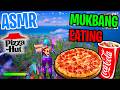 ASMR Gaming 🍕 Fortnite Pepperoni Pizza Hut Mukbang Eating + Relaxing Spectating 🎮🎧 Whispering 💤