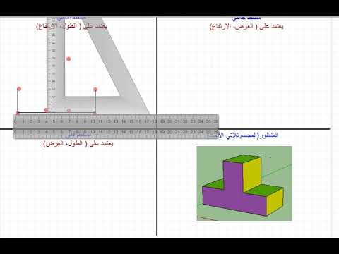 فيديو: كيفية رسم نموذج في الإسقاطات الرأسية والأفقية