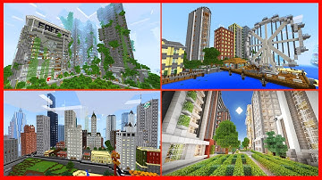 Minecraft PE Maps - TOP 5 BEST CITY MAPS with Download - MCPE 1.1 / 1.0 iOS Android