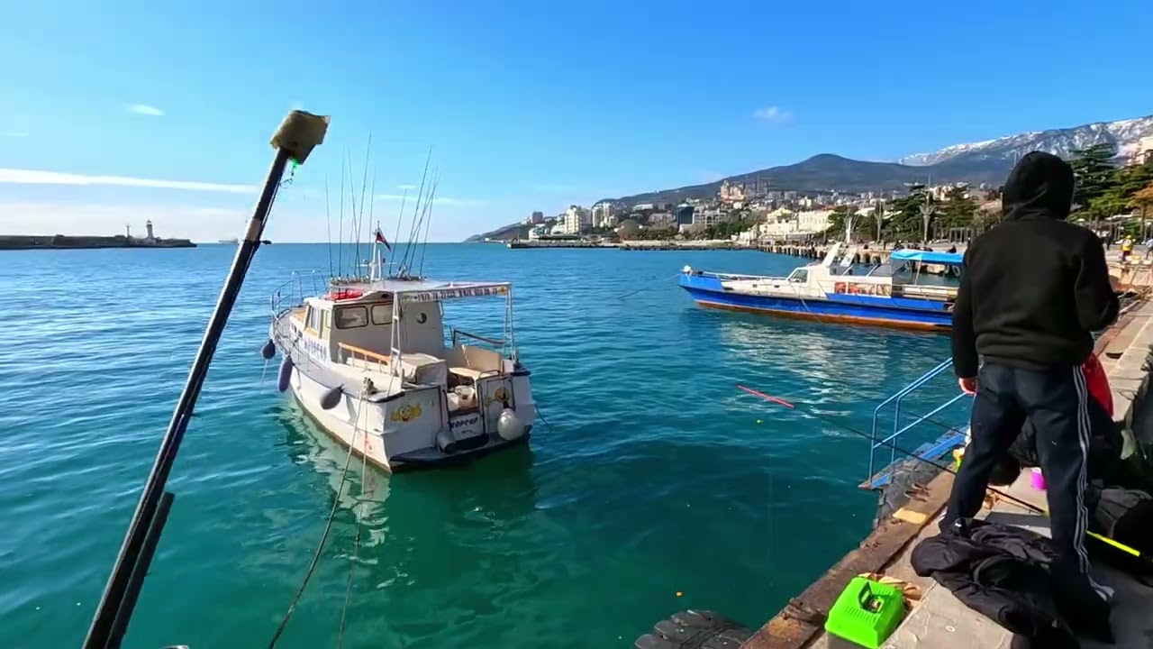 ▶️  На улице нет машин .Еду на рыбалку а там борода Ялта
