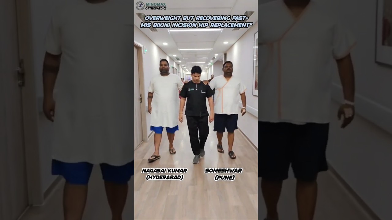 Double Hip Replacement Bikini Incision Heavy Patient