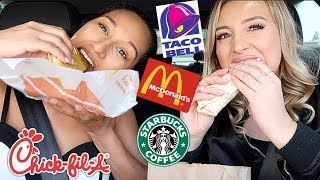LETTING THE PERSON IN FRONT OF US DECIDE WHAT WE EAT FOR 24 HOURS! | Jessie Sims