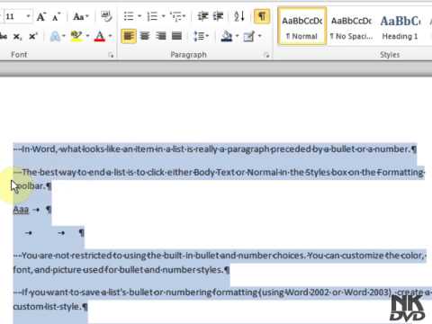 Lesson  21 Show   Hide Symbols Microsoft Office Word 2007 2010 Free Tutorial Urdu Hindi Video Traini