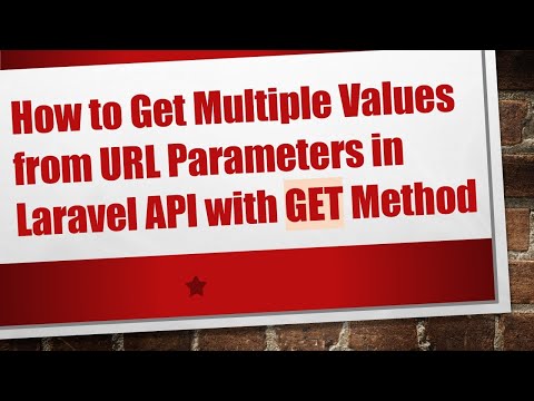 How to Get Multiple Values from URL Parameters in Laravel API with GET Method