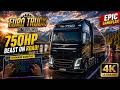 Volvo FH16 750HP in ETS 2 🚛 | 4K Realistic Keyboard Gameplay