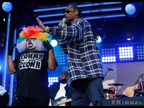 DammoTHEGREAT performs on the Jimmy Kimmel show with Snoop Dog