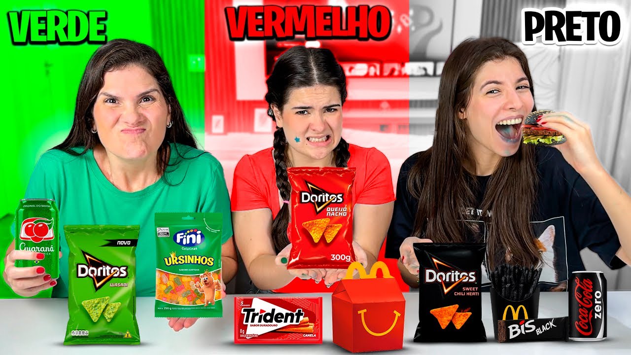 QUEM COMER MAIS COMIDA DA COR SORTEADA VENCE! 