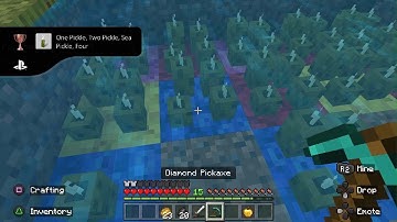 One pickle, two pickle, sea pickle, four achievement in Minecraft