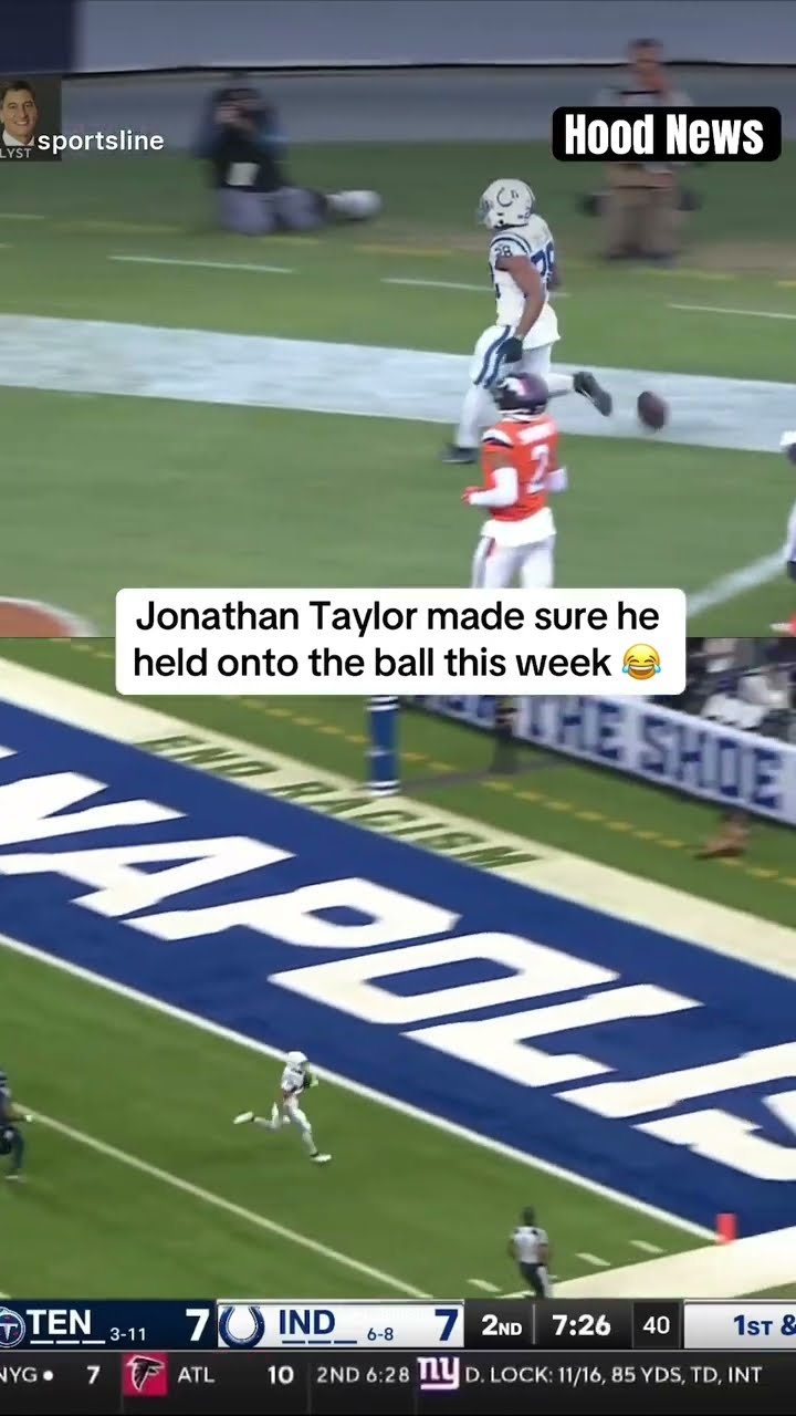 He held onto the ball this week #hoodnews #jonathantaylor #colts #football #touchdown #omg #how #wow