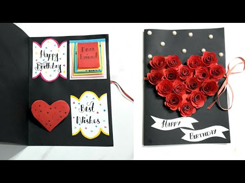 Easy & Beautiful Birthday Greeting Card Idea • Handmade Birthday Card • birthday  card for bestfriend 