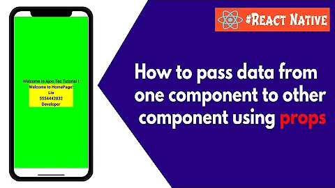 How to pass data from one component to another component using props in react native? || in Hindi