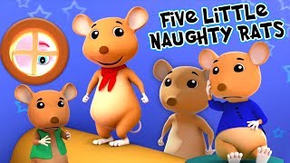 lima tikus nakal kecil | tikus lagu | Five Little Naughty Rats | Farmees Indonesia | Lagu Anak
