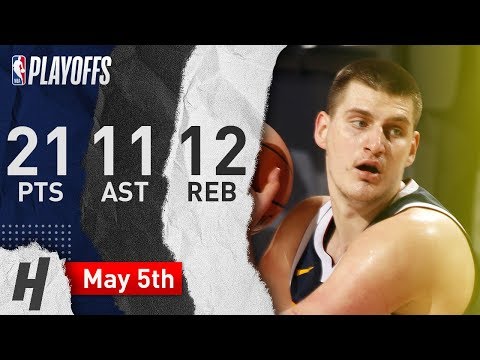 Nikola Jokic Full Game 4 Highlights Nuggets vs Blazers 2019 NBA Playoffs - 21 Pts, 11 Ast, 12 Reb!