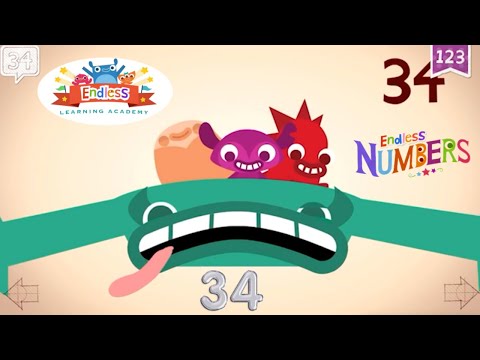 Endless Numbers 34 | Learn Number Thirty-four | Fun Learning for Kids