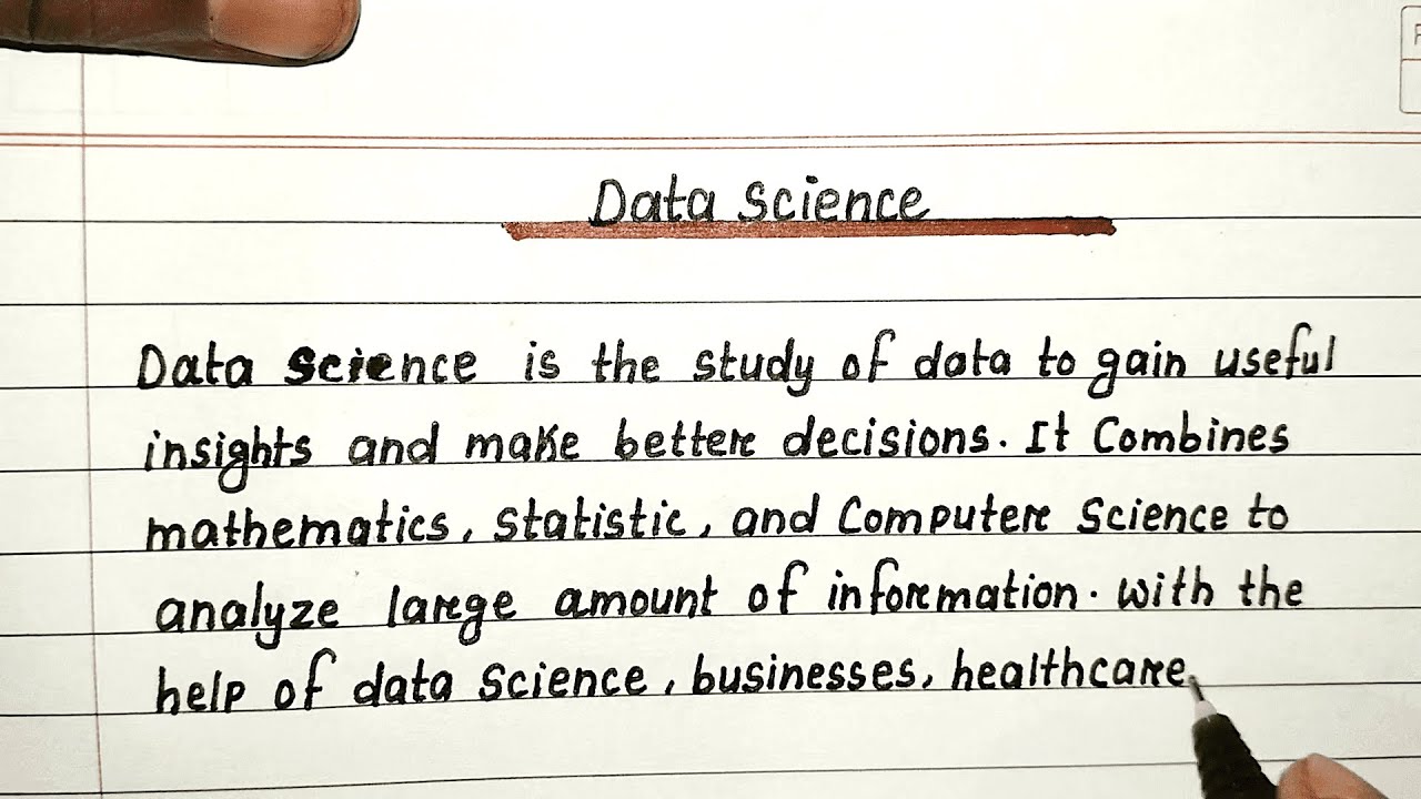 Essay on Data Science | Handwritten English Essay | Data Science Essay