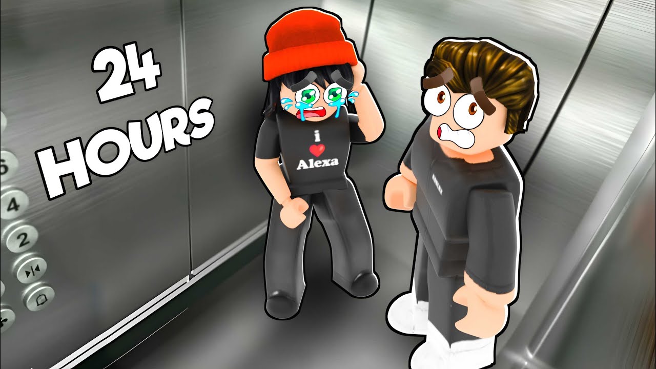 ROBLOX 24 HOURS IN ELEVATOR WITH ALEXA! - YouTube