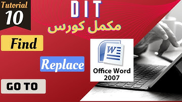 Lesson-10 ||  Find , Replace and GO TO command in MS WORD || Hindi/Urdu   Office 2007
