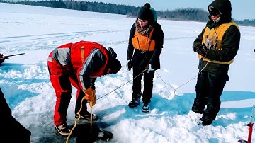 The Basu Lab goes winter sediment coring at a reservoir!