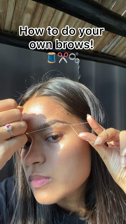 How to thread your eyebrows at home! #shorts #youtube