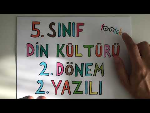 5. Sınıf Din Kültürü 2. dönem 2. yazılı