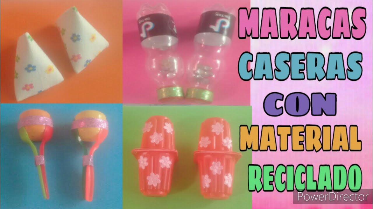 CÓMO HACER MARACAS CASERAS CON MATERIAL RECICLADO YouTube