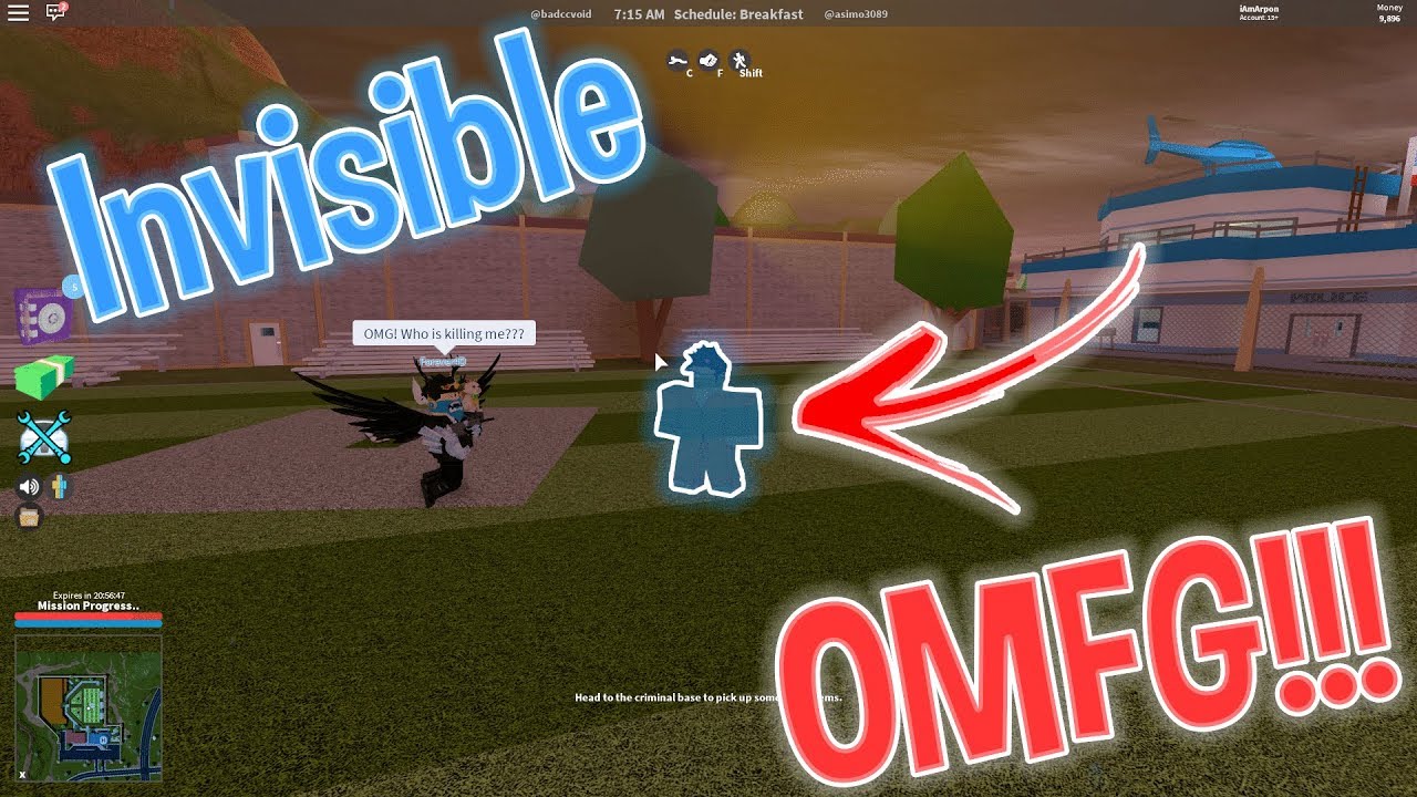 Roblox Jailbreak Invisible Hack Script Rob Without Being - roblox fe invisible script