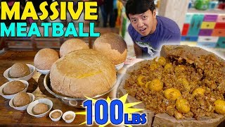 MASSIVE 100 POUND Meatball & FOOD CHALLENGE in Indonesia