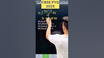 Q) Integration ∫ (tan^2 √x)/√x dx  CBSE  2026 Integration PYQ 2025 MathsClass 12 #maths #cbse2026