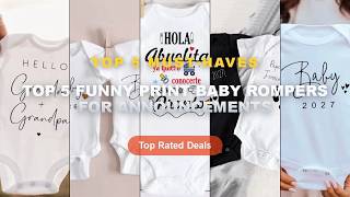 Best Top 5 Funny Print Baby Rompers For Announcements on AliExpress | Review - Pregnancy Reveal Baby