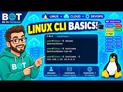 LINUX CLI BASICS 🐧Username, Hostname & IP Address #linux #cloudcomputing #devops